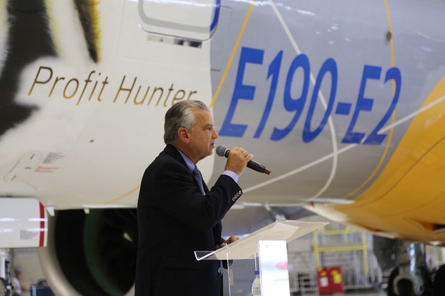 Embraer mantém discussões, mas parceria com a Boeing não é vital, diz presidente Embraer mantém discussões, mas parceria com a Boeing não é vital, diz presidente