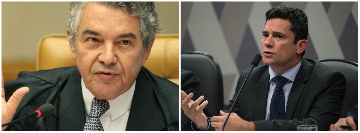 Marco Aurélio critica apelo de Moro contra revisão de prisão após condenação em 2ª instância (Foto: Esq.: ABR / Dir.: Fabio Pozzebom - ABR) Marco Aurélio critica apelo de Moro contra revisão de prisão após condenação em 2ª instância