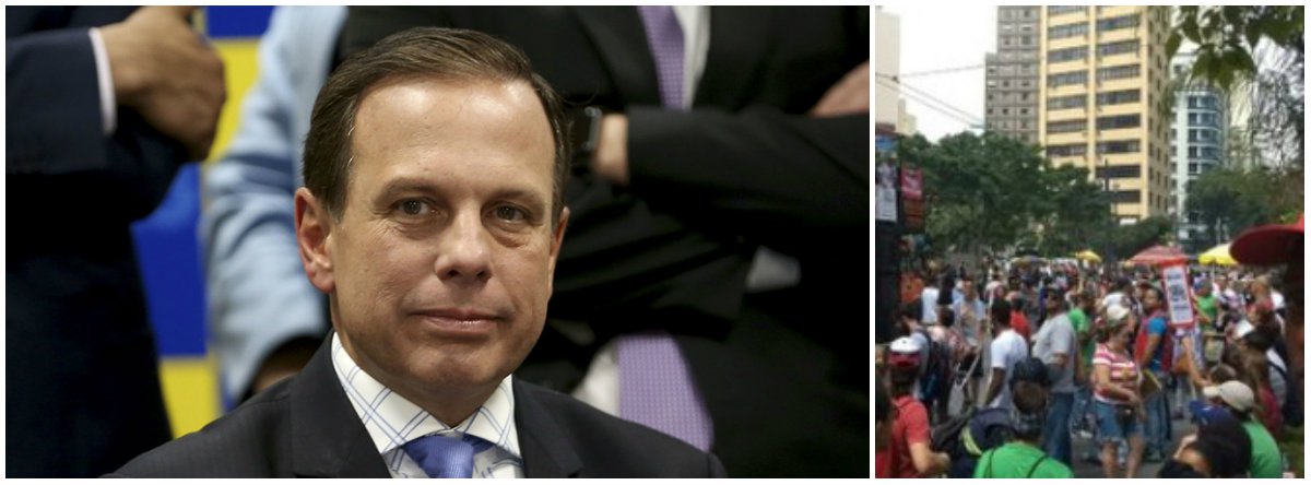 Servidores protestam contra manobras de Doria para aprovar reforma na previdência (Foto: Esq.: Wilson Dias - ABR / Dir.: RBA) Servidores protestam contra manobras de Doria para aprovar reforma na previdência