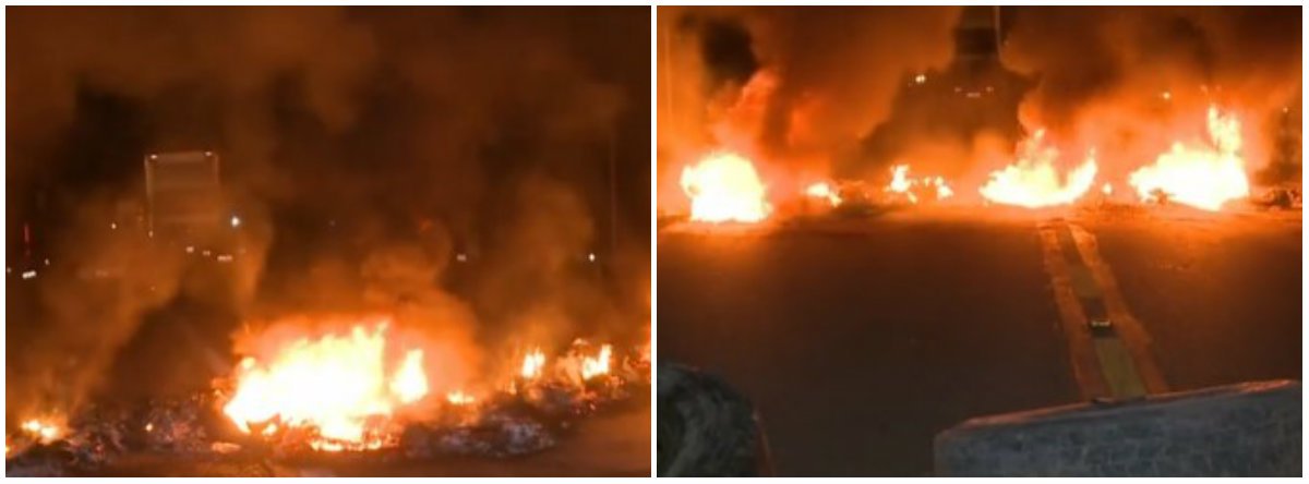 Manifestantes invadem abrigo e queimam pertences de venezuelanos em Roraima (Foto: Reprodução / Youtube) Manifestantes invadem abrigo e queimam pertences de venezuelanos em Roraima