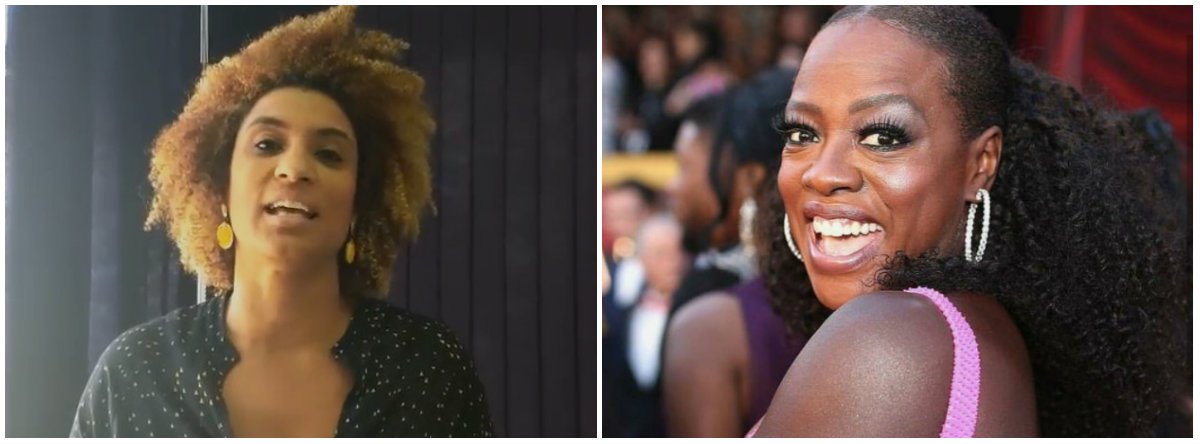 Atriz americana Viola Davis homenageia Marielle: “lutou pelos pobres na favela” (Foto: Esq.: Reprodução (Youtube) / Dir.: Divulgação) Atriz americana Viola Davis homenageia Marielle: “lutou pelos pobres na favela”