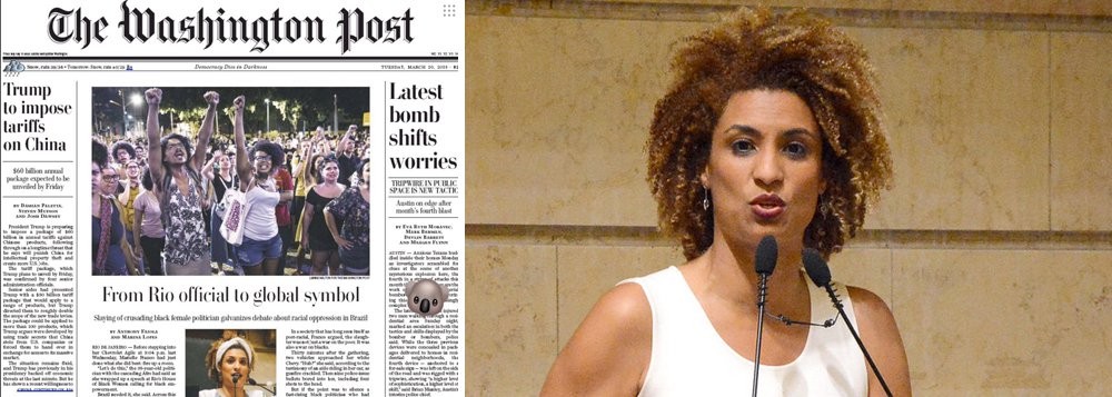 Washington Post: Marielle vira símbolo global na luta contra a violência Washington Post: Marielle vira símbolo global na luta contra a violência