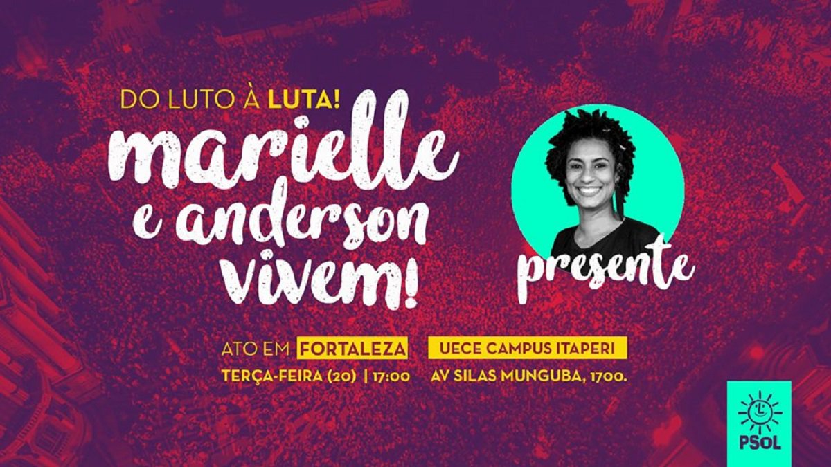 Ato público marcará o sétimo dia da morte de Marielle Ato público marcará o sétimo dia da morte de Marielle