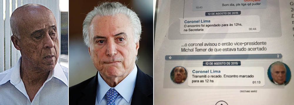 Celular de coronel traz prova contra Temer www.brasil247.com - Celular de coronel traz prova contra Temer