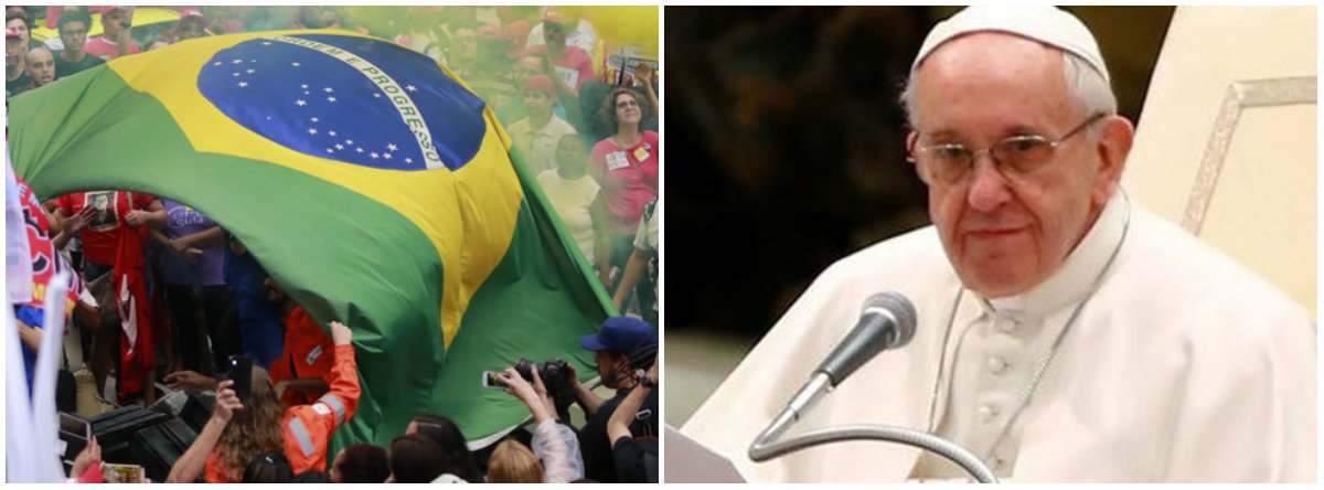 O 14 de julho brasileiro, ou a revolução do Papa Francisco (Foto: Esq.: Paulo Pinto - Ag. PT / Dir.: Reuters) O 14 de julho brasileiro, ou a revolução do Papa Francisco