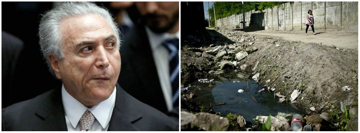 CUT: Temer quer fazer o povo pagar pela limpeza urbana nas contas de água (Foto: Esq.: Reuters / Dir.: Marcelo Camargo - ABR) CUT: Temer quer fazer o povo pagar pela limpeza urbana nas contas de água