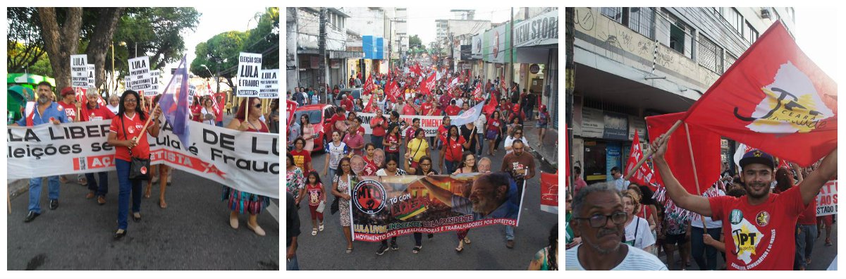 Em Fortaleza, centenas de manifestantes participam do Dia Nacional de Luta – Lula Livre Em Fortaleza, centenas de manifestantes participam do Dia Nacional de Luta – Lula Livre