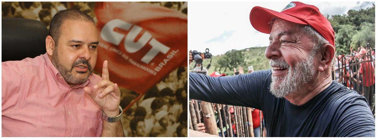 CUT: ‘Candidatura de Lula vai ser registrada por milhares de pessoas’ (Foto: Esq.: ABR / Dir.: Stuckert) CUT: ‘Candidatura de Lula vai ser registrada por milhares de pessoas’
