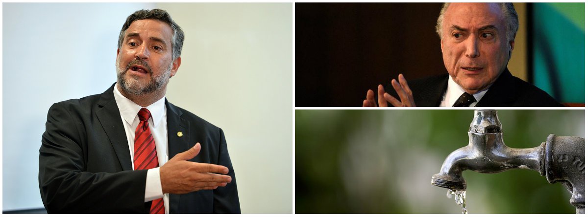 Bancada do PT repudia MP de Temer que privatiza água e saneamento (Foto: Esq.: Fabio Pozzebom - ABR / Dir.: em cima (Darren Ornitz-Reuters); embaixo (Pedro França-Ag. Senado)) Bancada do PT repudia MP de Temer que privatiza água e saneamento