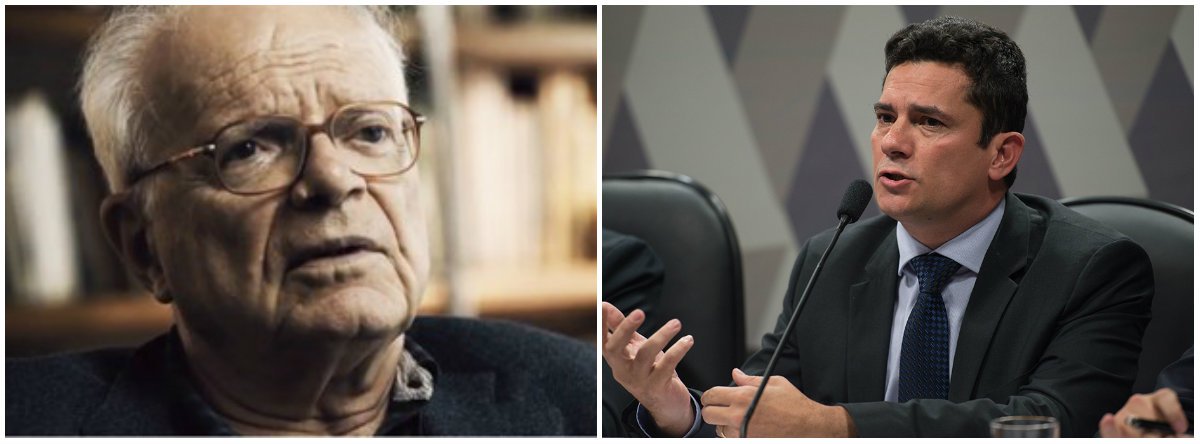 Comparato: ‘estou convencido de que Moro é um agente dos EUA’ (Foto: Esq.: Reprodução - Youtube / Dir.: Fábio Pozzebom - ABR) Comparato: ‘estou convencido de que Moro é um agente dos EUA’