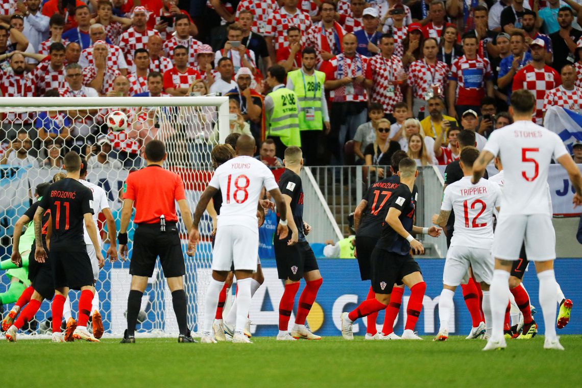 Em partida épica, Croácia bate Inglaterra e faz sua primeira final (Foto: Kai Pfaffenbach/Reuters) Em partida épica, Croácia bate Inglaterra e faz sua primeira final