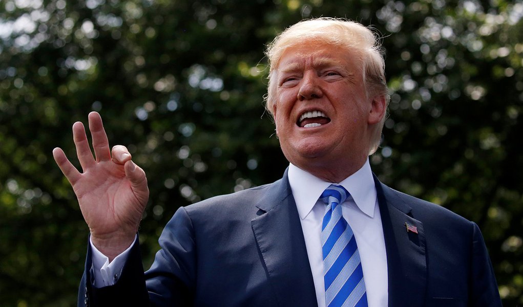 Trump diz que Alemanha é 'totalmente controlada pela Rússia' (Foto: REUTERS/Leah Millis) Trump diz que Alemanha é 'totalmente controlada pela Rússia'