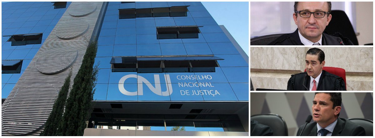 CNJ abre procedimento para apurar conduta de Moro e desembargadores do TRF-4 (Foto: Esq.: Gil Ferreira - Ag. CNJ / Dir.: em cima (Sylvio Sirangelo); embaixo (Foto de Moro cred. como Fabio Pozzebom - ABR)) CNJ abre procedimento para apurar conduta de Moro e desembargadores do TRF-4