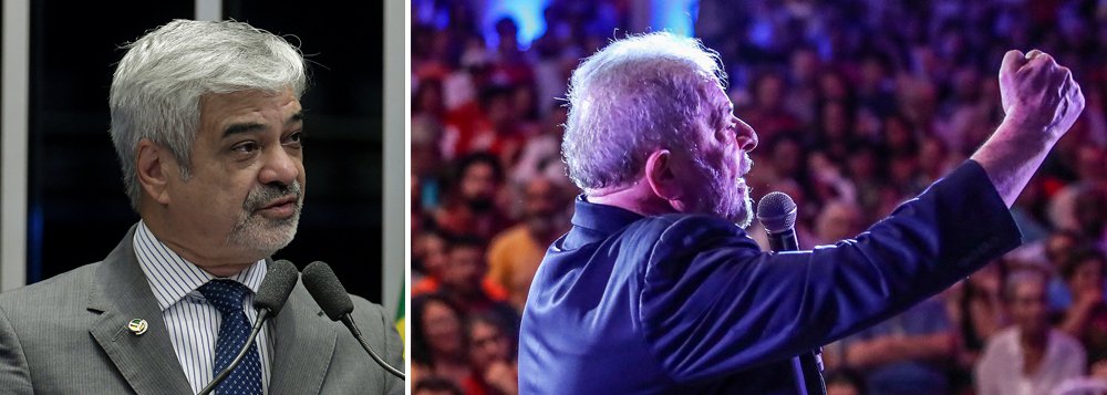 Manutenção de Lula na prisão afronta a Constituição, diz Humberto Manutenção de Lula na prisão afronta a Constituição, diz Humberto