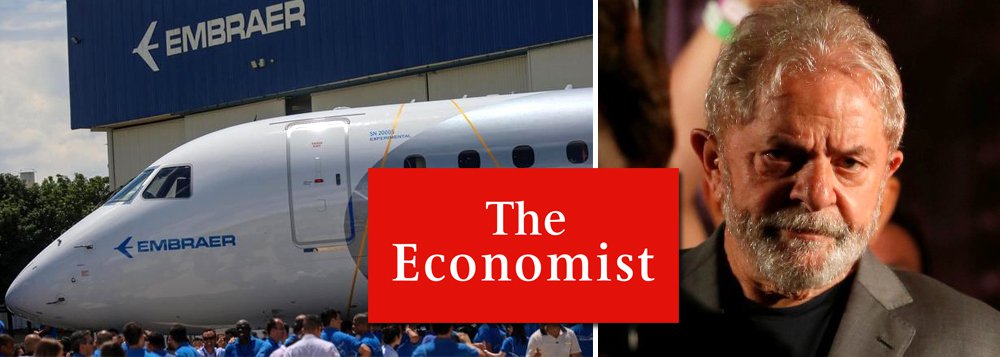 Nem The Economist apoia venda da Embraer e diz que Lula presidente vetará Nem The Economist apoia venda da Embraer e diz que Lula presidente vetará