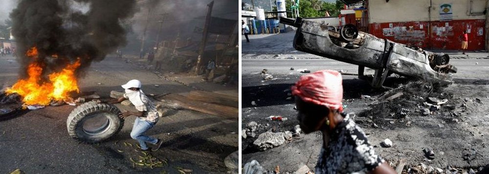 Haiti vive dias de protesto devido ao aumento no preço dos combustíveis (Foto: @teleSURtv) Haiti vive dias de protesto devido ao aumento no preço dos combustíveis