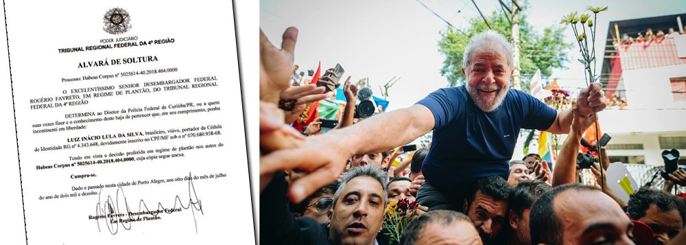 Lula Livre neste domingo! Desembargador do TRF-4 manda soltar ex-presidente Lula Livre neste domingo! Desembargador do TRF-4 manda soltar ex-presidente