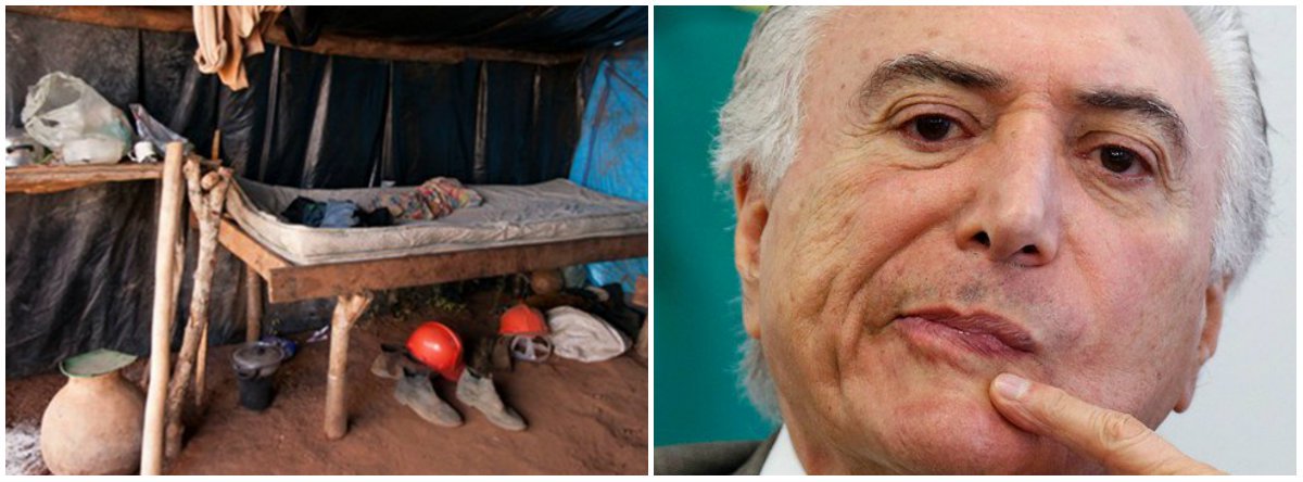Temer retira 70% da verba de combate ao trabalho escravo, apontam auditores (Foto: Esq.: Sergio Carvalho (MTE-TO) / Dir.: Adriano Machado - Reuters) Temer retira 70% da verba de combate ao trabalho escravo, apontam auditores