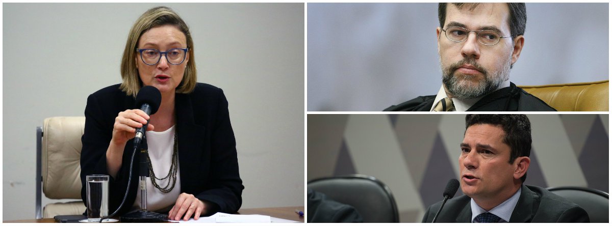 Maria do Rosário manda recado a Moro: menos política e mais direito (Foto: Esq.: Lucio Bernardo Jr / Dir.: em cima (Nelson Jr-STF); embaixo (Fabio Pozzebom - ABR)) Maria do Rosário manda recado a Moro: menos política e mais direito