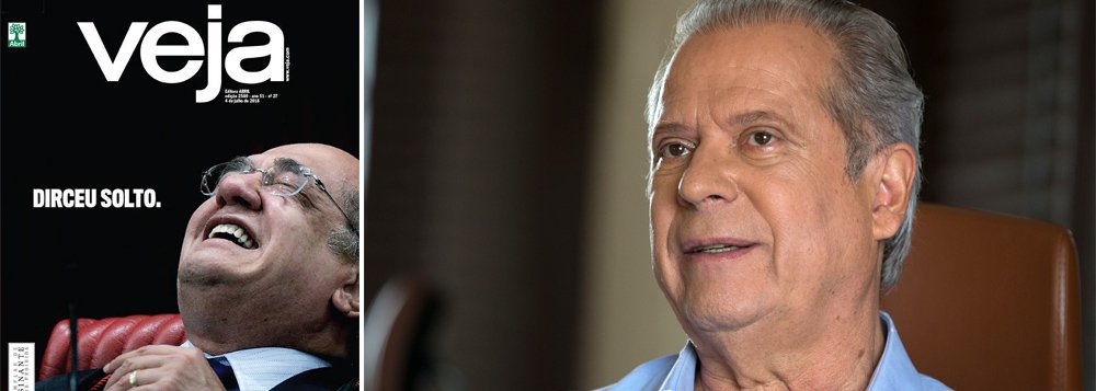 Veja faz capa criminosa sobre liberdade de Dirceu (Foto: Reprodução | Lula Marques) Veja faz capa criminosa sobre liberdade de Dirceu