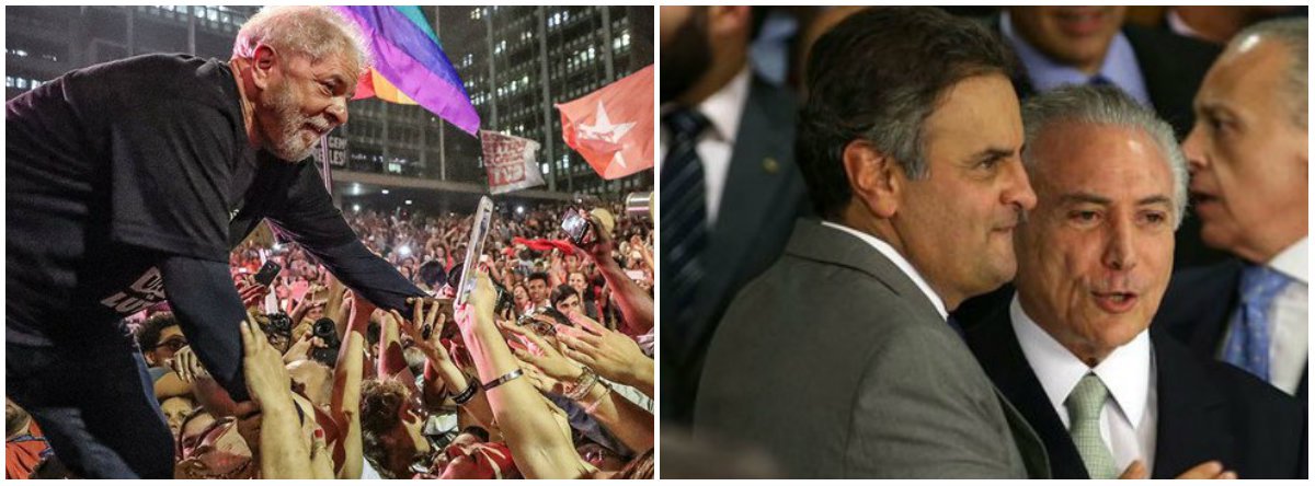 100 dias para derrotar o golpe (Foto: Esq.: Stuckert / Dir.: ABR) 100 dias para derrotar o golpe