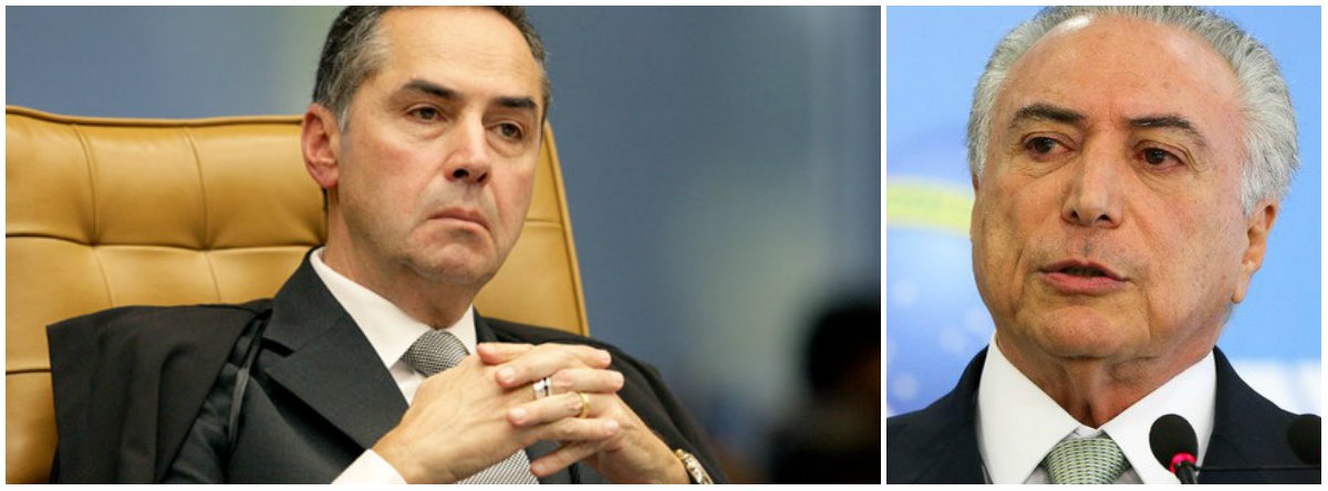 Barroso autoriza PF a seguir com inquérito sobre Temer no recesso (Foto: Esq.: Fellipe Sampaio - STF / Dir.: Marcelo Camargo - ABR) Barroso autoriza PF a seguir com inquérito sobre Temer no recesso
