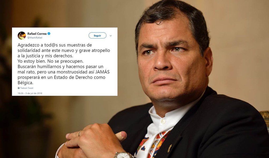 Rafael Correa denuncia “grave abuso” contra seus direitos Rafael Correa denuncia “grave abuso” contra seus direitos