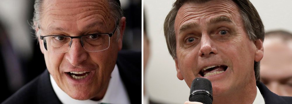 Alckmin sobre Bolsonaro: “Acho um atraso. Você não cria emprego a bala” (Foto: Reuters) Alckmin sobre Bolsonaro: “Acho um atraso. Você não cria emprego a bala”
