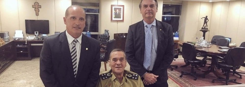 Chefe do Exército se reúne com Bolsonaro (Foto: Twitter) Chefe do Exército se reúne com Bolsonaro