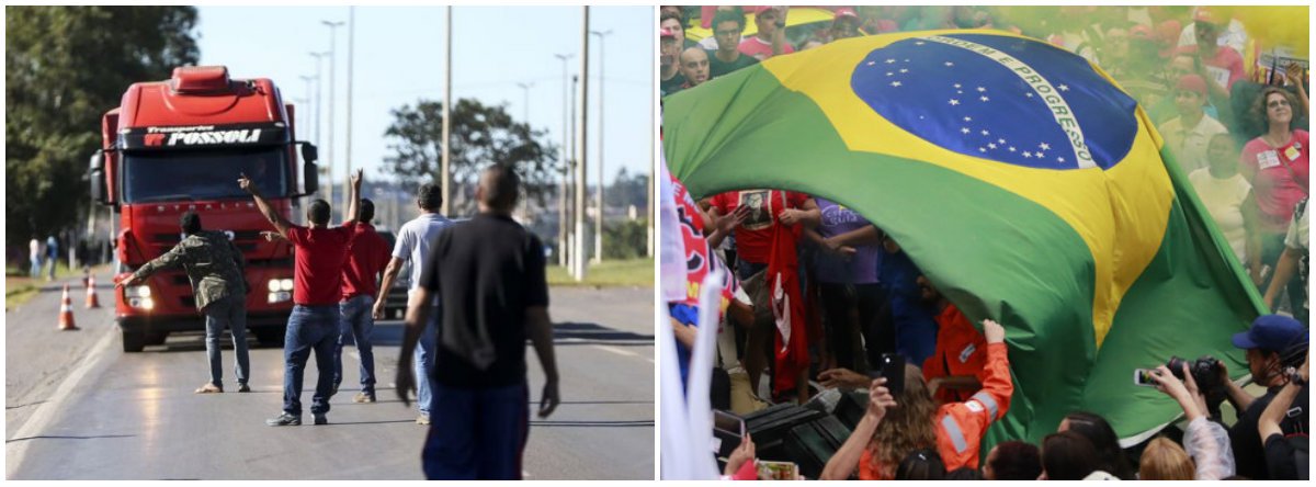Os caminhoneiros não recuaram e a esquerda precisa voltar pra rua (Foto: Dir.: Paulo Pinto - Ag. PT) Os caminhoneiros não recuaram e a esquerda precisa voltar pra rua