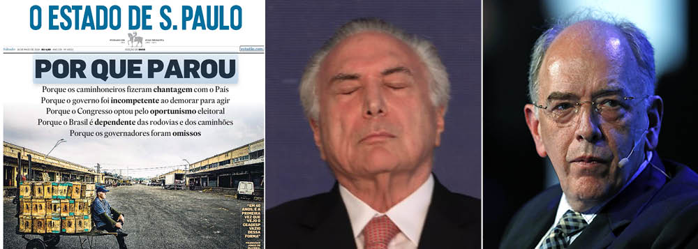 Mídia golpista blinda Parente e ataca suas vítimas: os caminhoneiros Mídia golpista blinda Parente e ataca suas vítimas: os caminhoneiros