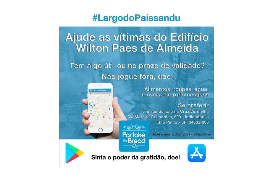 Aplicativo brasileiro quer ajudar vítimas de desabamento no Paissandu Aplicativo brasileiro quer ajudar vítimas de desabamento no Paissandu