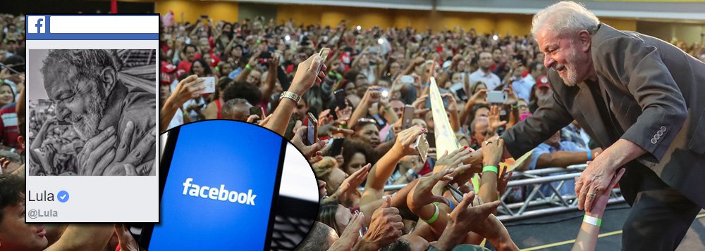 Lula assume liderança de engajamento no Facebook Lula assume liderança de engajamento no Facebook