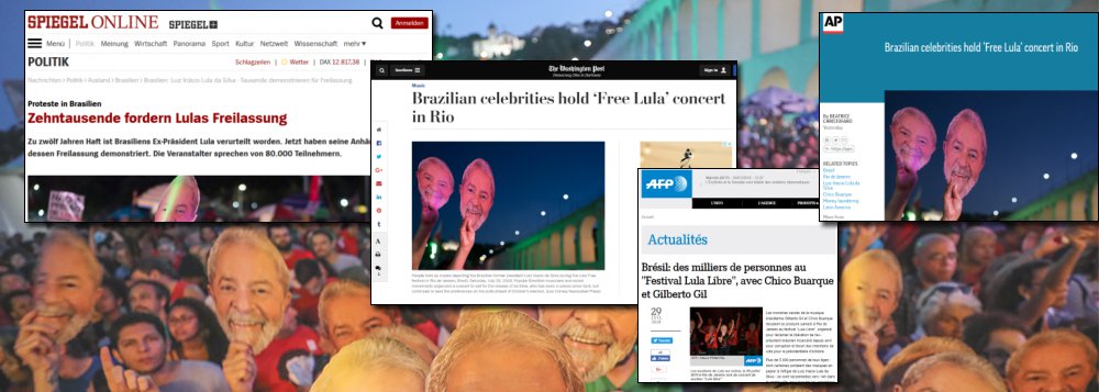 Festival Lula Livre repercute em sites de todo o mundo Festival Lula Livre repercute em sites de todo o mundo
