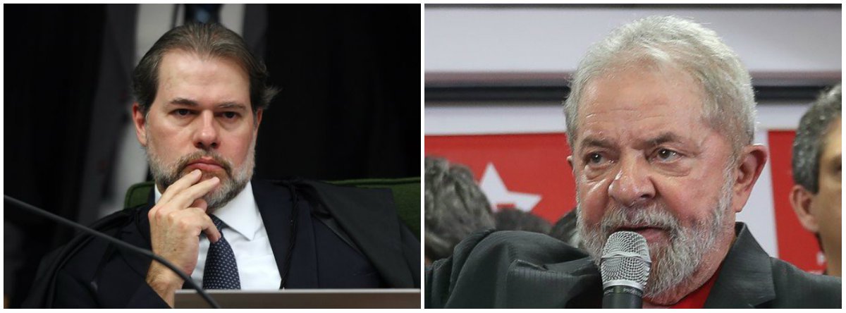 Toffoli nega habeas corpus protocolado a favor de Lula (Foto: Esq.: Nelson Jr - STF / Dir.: Stuckert) Toffoli nega habeas corpus protocolado a favor de Lula