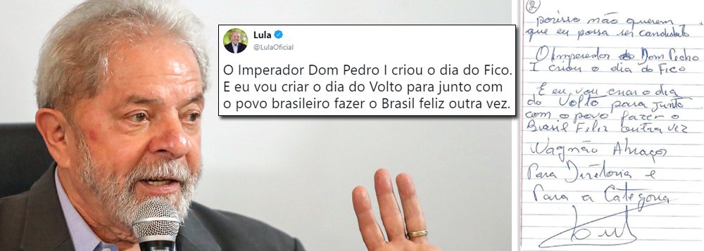 Lula avisa: vou criar o Dia do Volto Lula avisa: vou criar o Dia do Volto