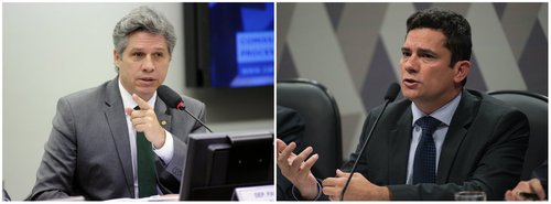 Teixeira: Moro, você é um juiz de direito, direita, ou extrema-direita? (Foto: Esq.: Lúcio Bernardo Jr. - Câmara / Dir.: Fabio Pozzebom - ABR) Teixeira: Moro, você é um juiz de direito, direita, ou extrema-direita?