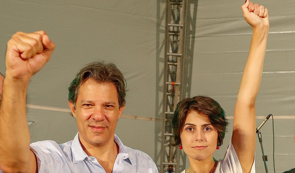 Haddad e Manuela começam campanha juntos nesta terça (Foto: Ricardo Stuckert) Haddad e Manuela começam campanha juntos nesta terça