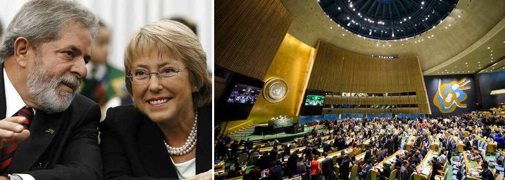 Bachelet deve apoiar denúncia de Lula na ONU (Foto: RICARDO STUCKERT | UN Photo/Manuel Elias) Bachelet deve apoiar denúncia de Lula na ONU