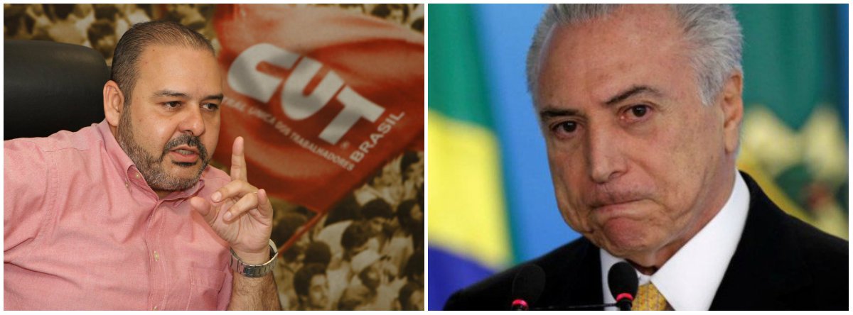 Vagner Freitas: vamos dar um basta no golpe (Foto: Esq.: CUT) Vagner Freitas: vamos dar um basta no golpe