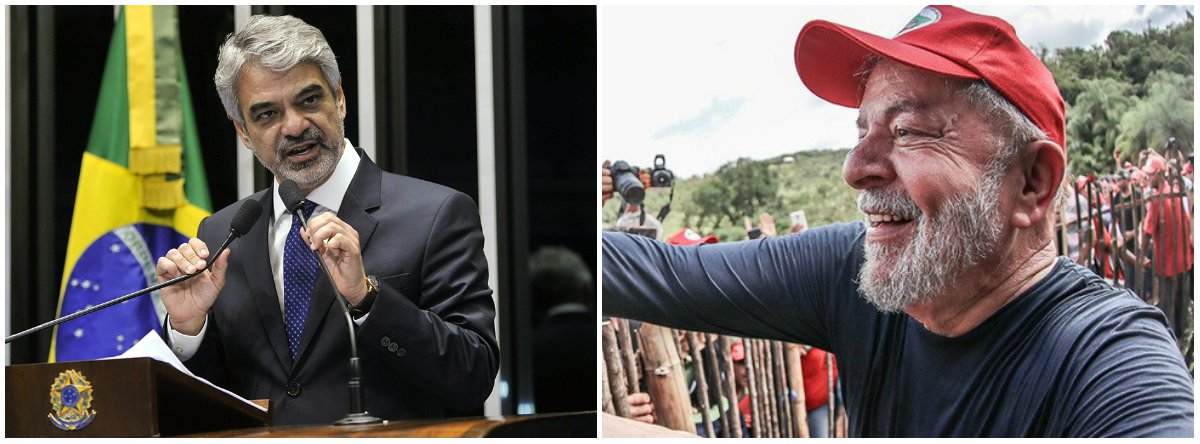 Humberto: mesmo privado de liberdade, Lula não perde a dignidade (Foto: Esq.: Geraldo Magela - Ag. Senado / Dir.: Stuckert) Humberto: mesmo privado de liberdade, Lula não perde a dignidade