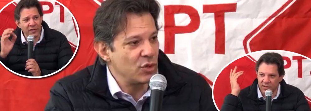 Haddad: o golpe deu errado, nosso projeto voltará e PDT estará conosco no 2º turno Haddad: o golpe deu errado, nosso projeto voltará e PDT estará conosco no 2º turno