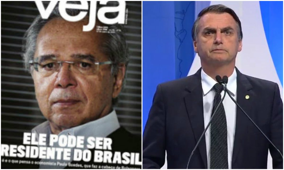 A sinceridade da Veja: Guedes governará o dinheiro, Bolsonaro, a polícia A sinceridade da Veja: Guedes governará o dinheiro, Bolsonaro, a polícia
