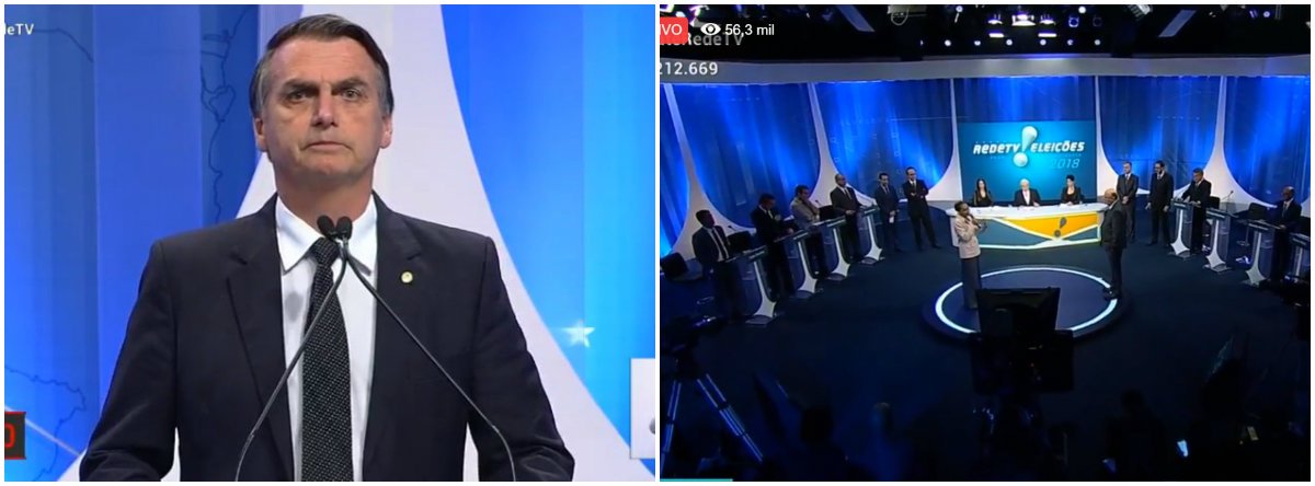 Bolsonaro mandou tirar púlpito de Lula (Foto: Reprodução/RedeTV) Bolsonaro mandou tirar púlpito de Lula