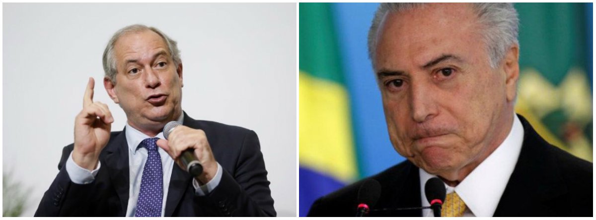 Ciro, o anti-Temer (Foto: Esq.: Adriano Machado - Reuters) Ciro, o anti-Temer