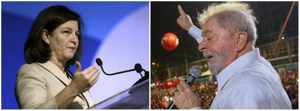 Raquel Dodge tenta encurtar prazo para Lula se defender (Foto: Esq.: José Cruz - ABR / Dir.: Stuckert) Raquel Dodge tenta encurtar prazo para Lula se defender