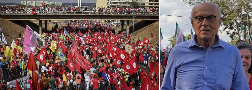 Judiciário deve ouvir o clamor das ruas por Lula, diz Suplicy Judiciário deve ouvir o clamor das ruas por Lula, diz Suplicy