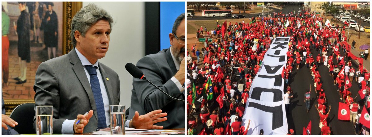 Teixeira: nada pode deter o povo de retomar sua soberania (Foto: Esq.: Lúcio Bernardo Jr. - Câmara) Teixeira: nada pode deter o povo de retomar sua soberania
