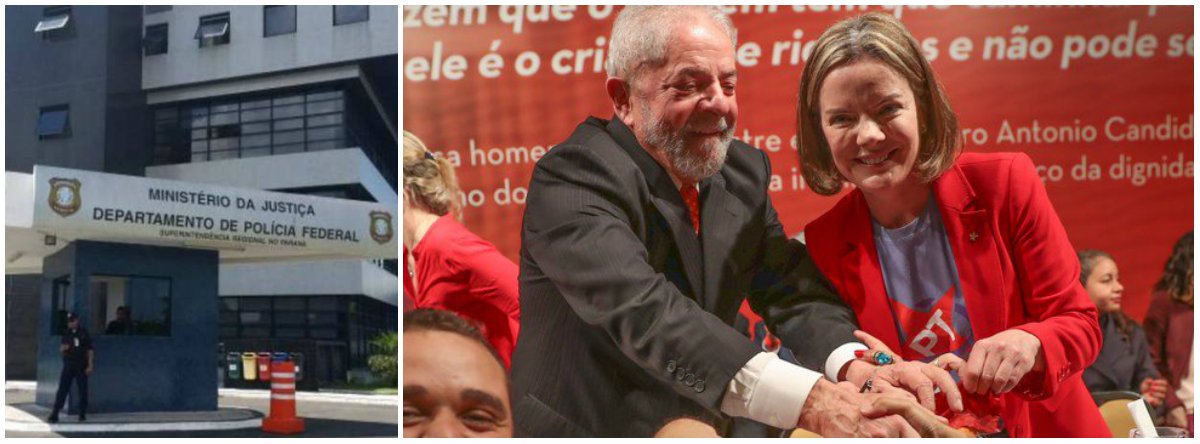 Lava Jato diz que Lula transformou PF em “comitê” e pede restrição a visitas de Gleisi (Foto: Dir.: Stuckert) Lava Jato diz que Lula transformou PF em “comitê” e pede restrição a visitas de Gleisi
