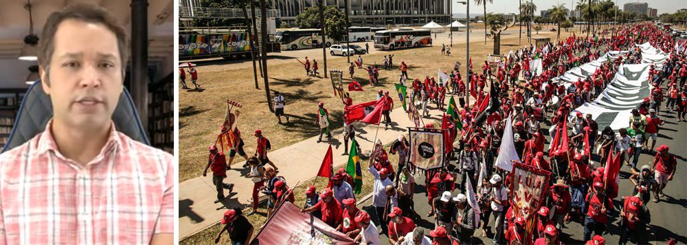 Stoppa: manifestação em Brasília é chamado para levante popular (Foto: Reprodução | Leonardo Milano/ Mídia NINJA) Stoppa: manifestação em Brasília é chamado para levante popular
